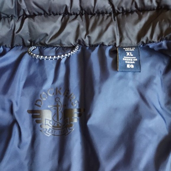 Dockers Men's XL Box Quilted Black Puffer Vest - Picture 4 of 16